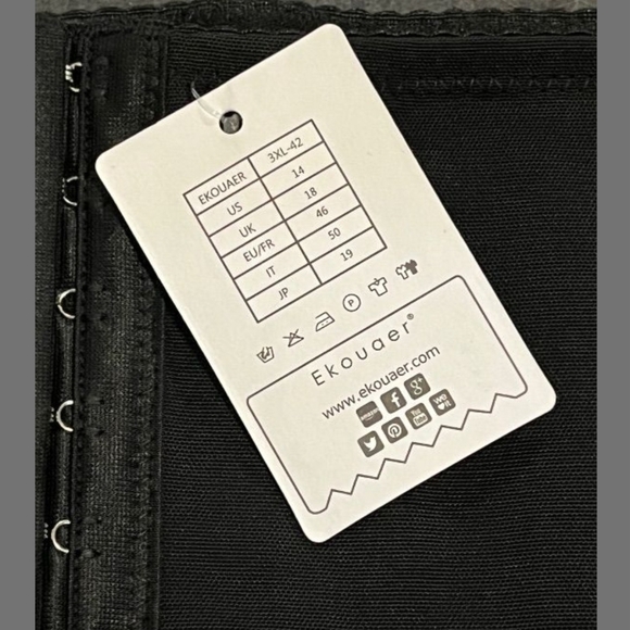 Size 3XL Ekouaer Shapewear for Women's Lower Belly Fat Workout - Picture 3 of 4